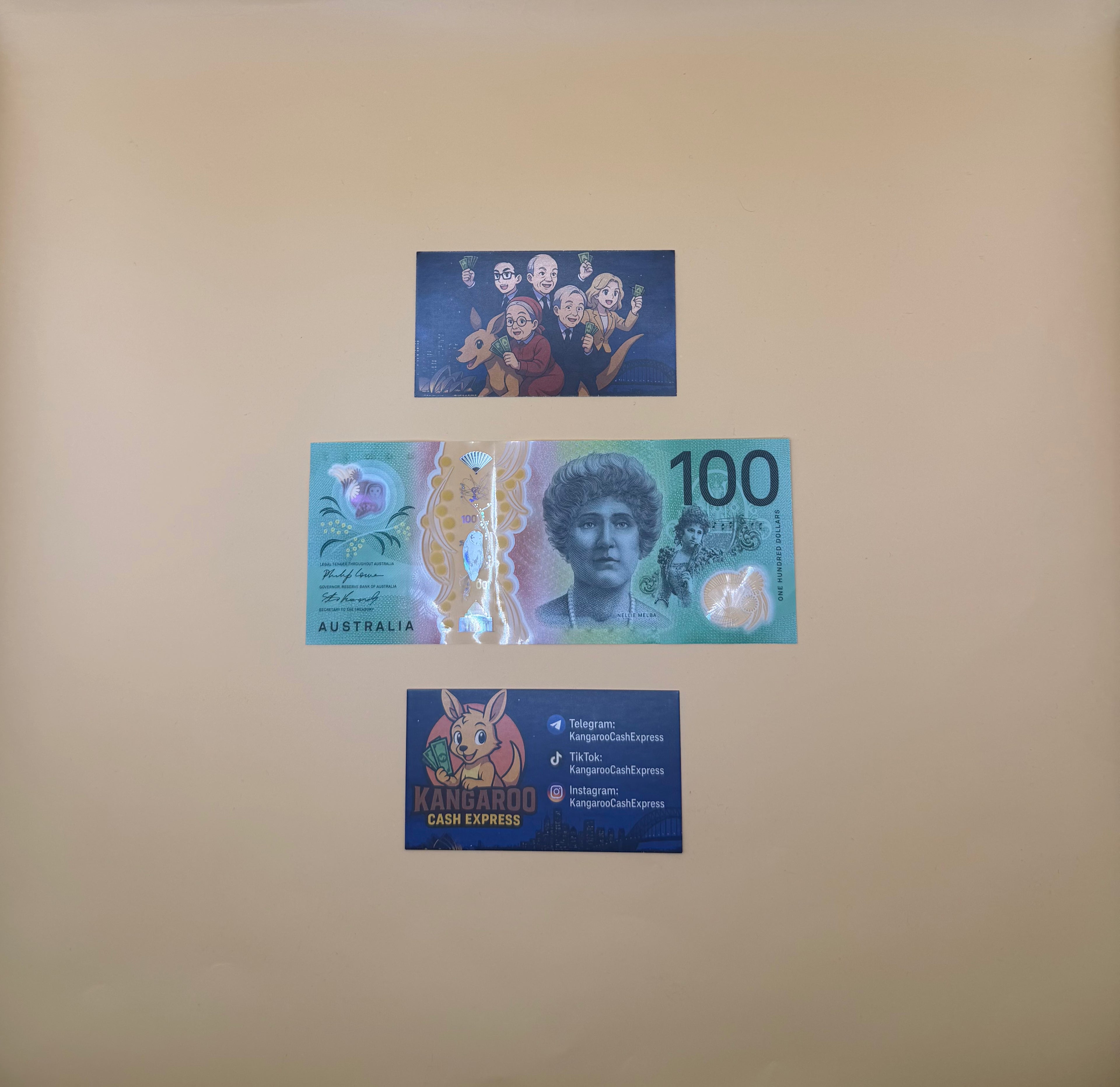 Australian Prop Money $100 Bills $10,000 Full Print 1 Stack (100pcs)