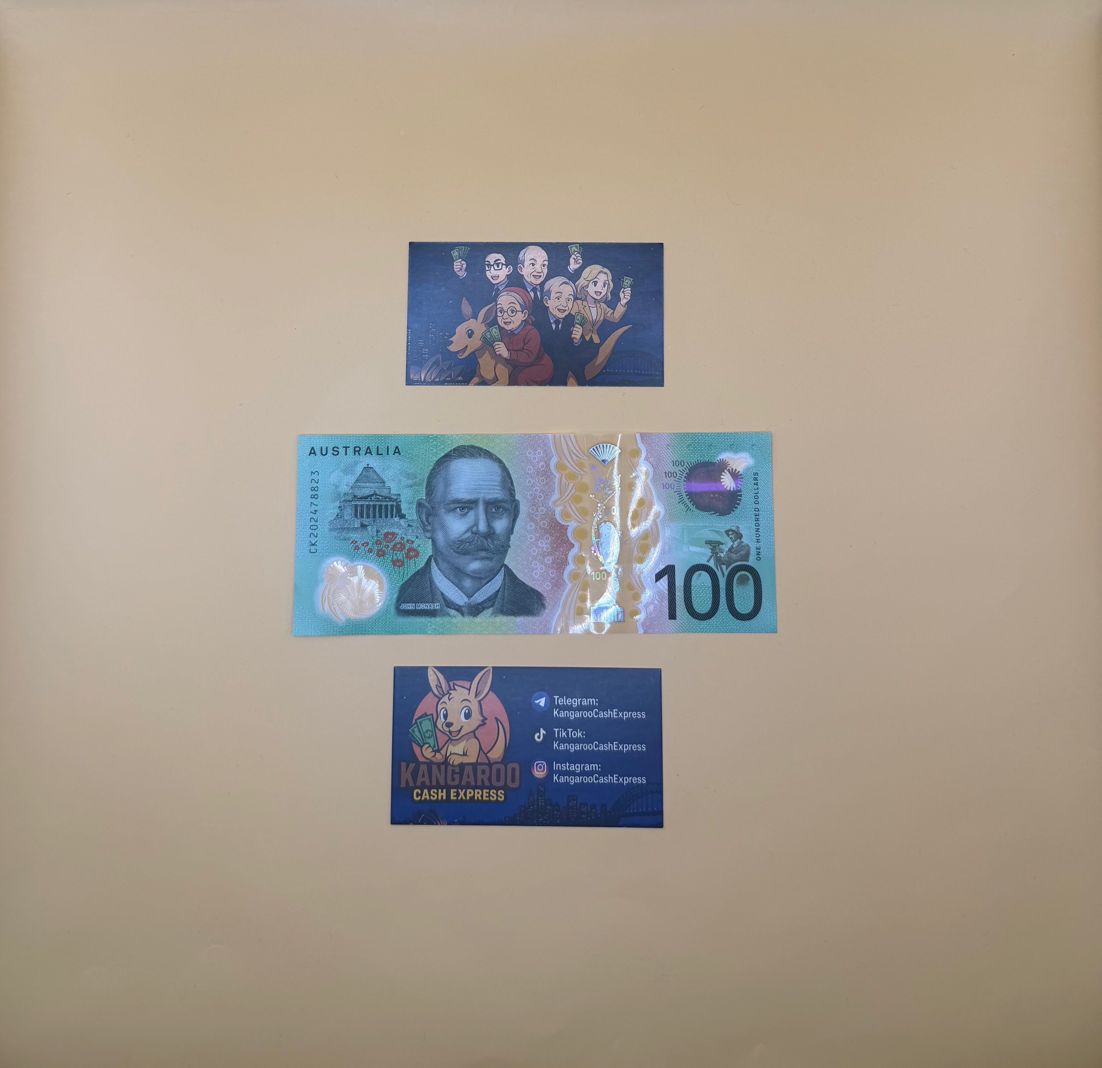 Australian Prop Money $100 Bills $10,000 Full Print 1 Stack (100pcs)
