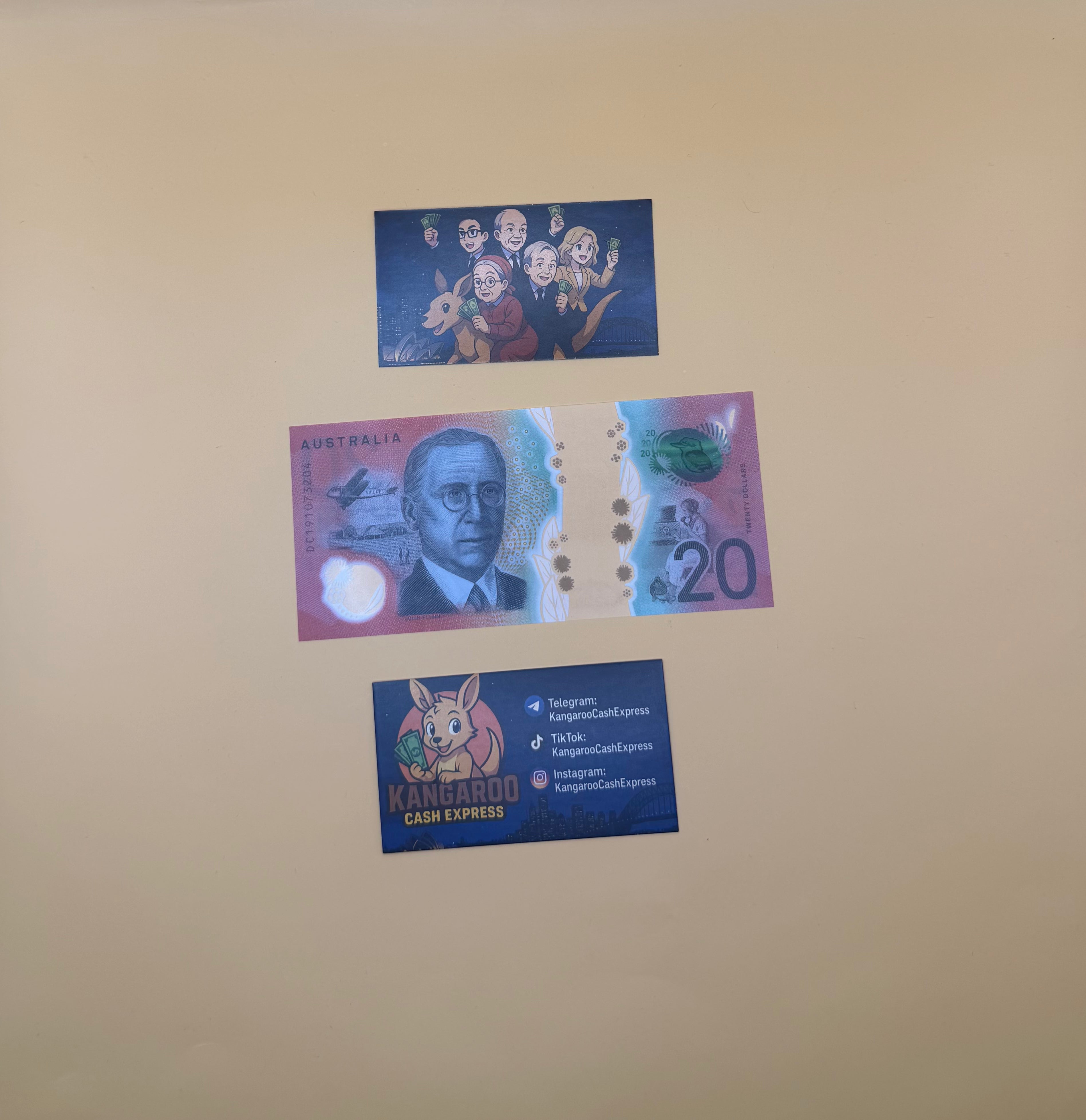 Australian Prop Money $20 Bills $2,000 Full Print 1 Stack (100pcs)