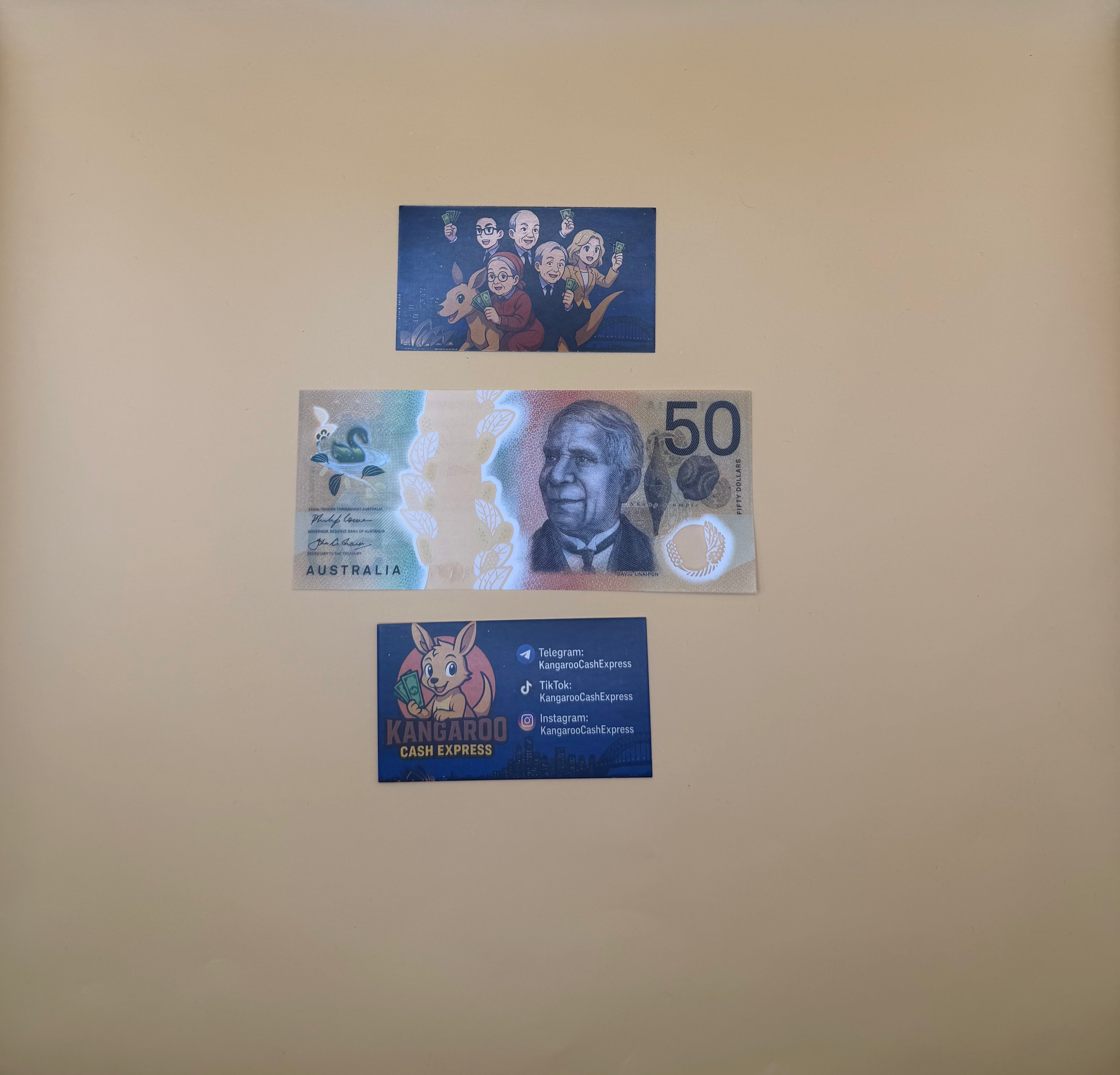 Australian Prop Money $50 Bills $5,000 Full Print 1 Stack (100pcs)