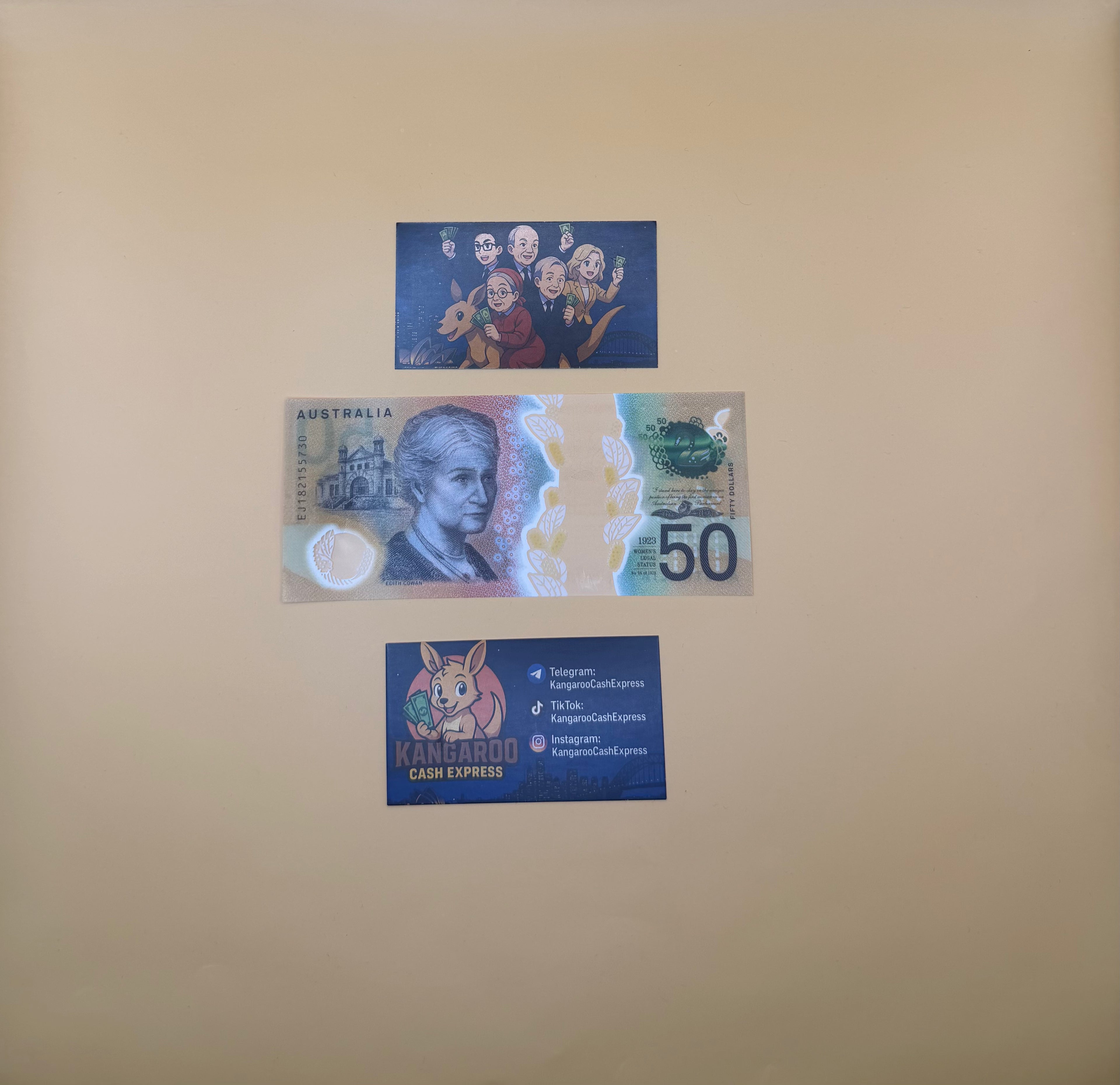 Australian Prop Money $50 Bills $5,000 Full Print 1 Stack (100pcs)