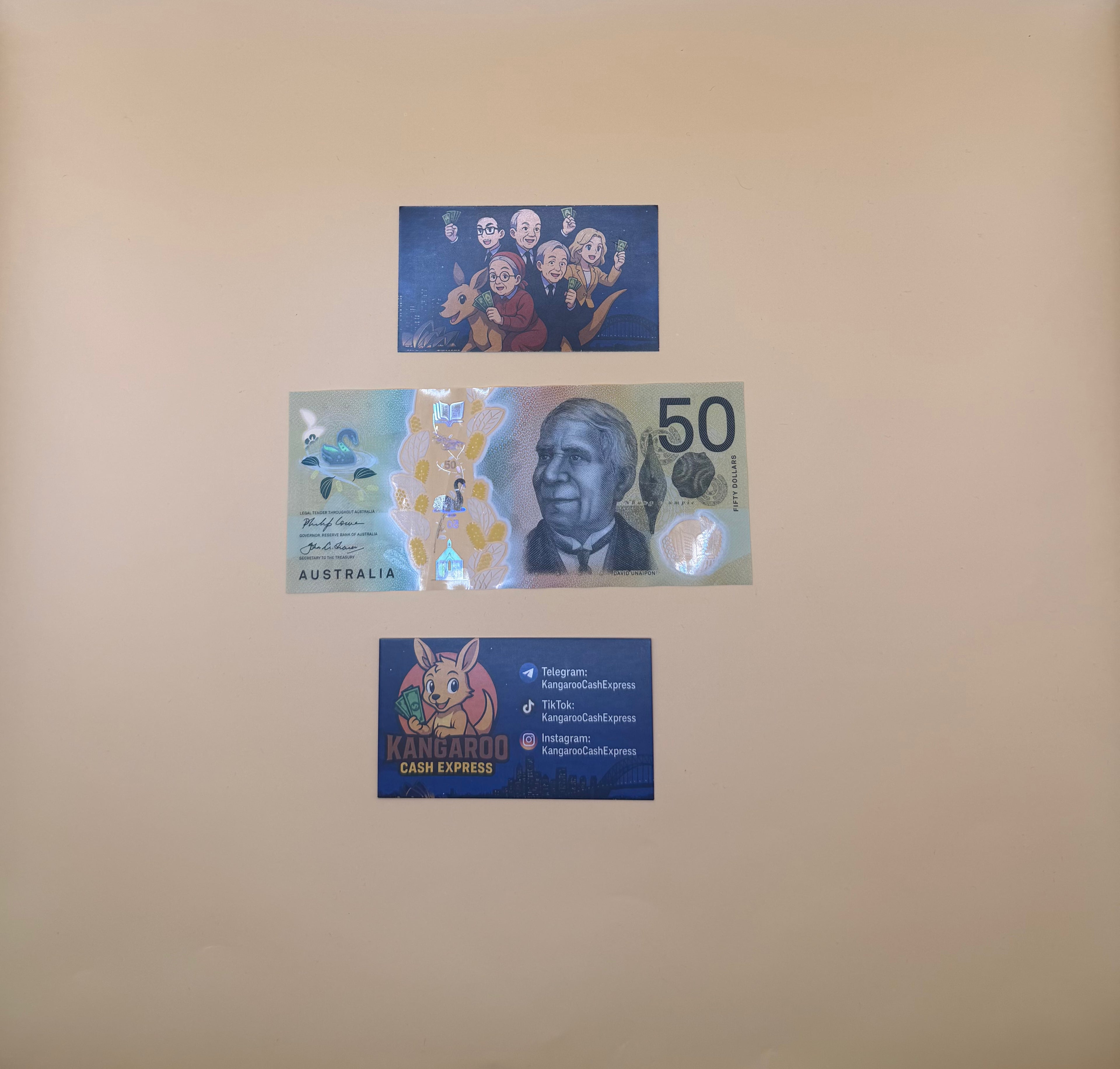 Australian Prop Money $50 Bills $5,000 Full Print 1 Stack (100pcs)